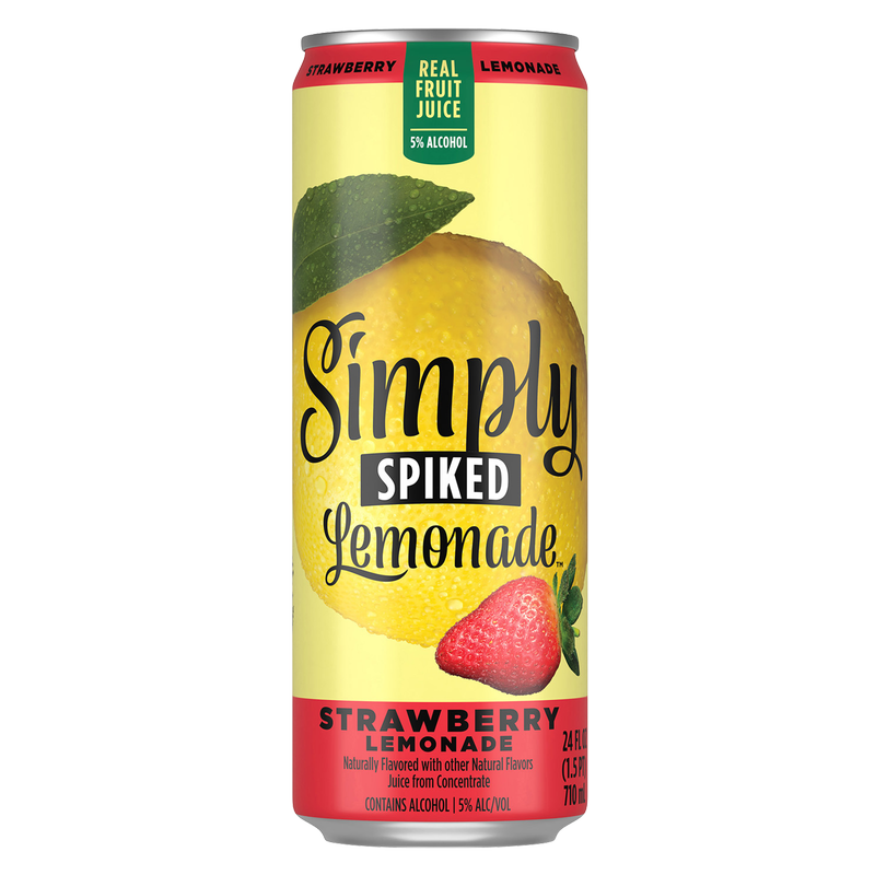 Simply Spiked Strawberry Lemonade 24oz Can 5% ABV