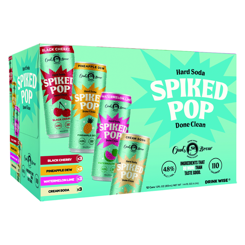 Owl's Brew Spiked Pop Variety 12pk 12oz Can