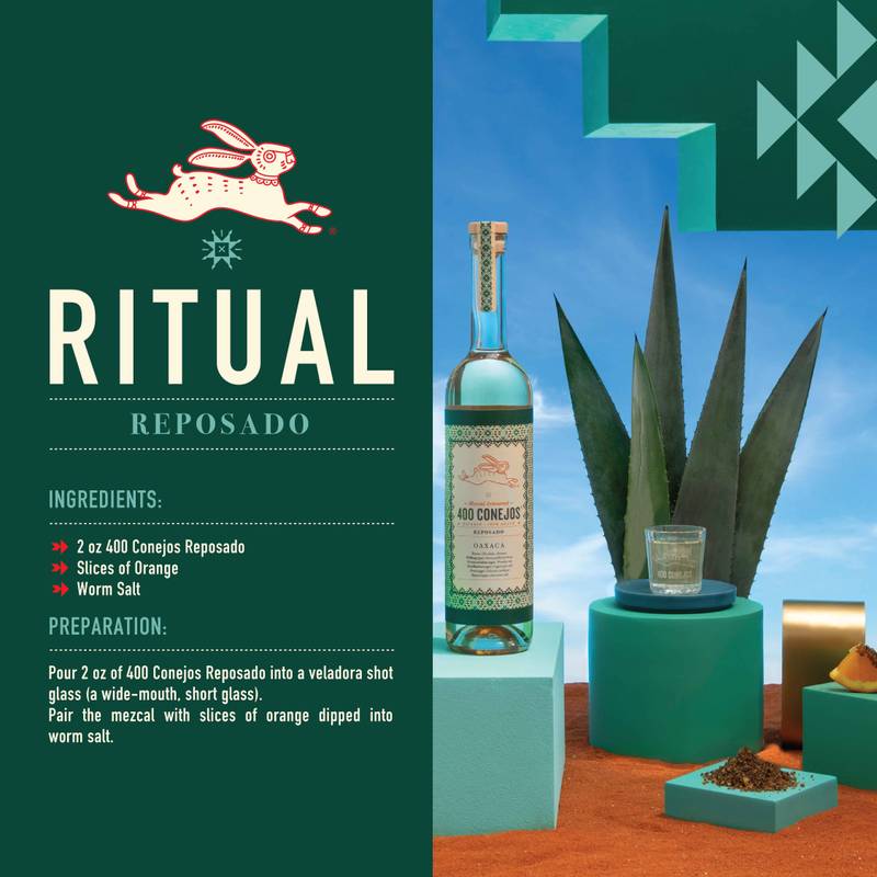 400 Conejos Reposado Mezcal 750ml (80 Proof)