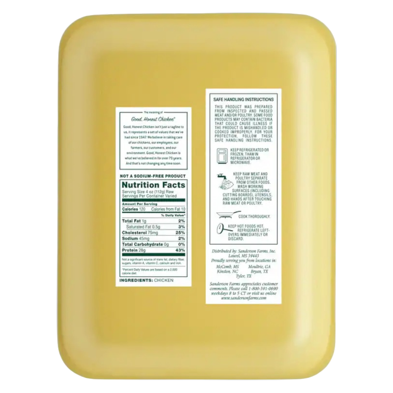 Sanderson Frozen Chicken Breast Tenders - 1lb