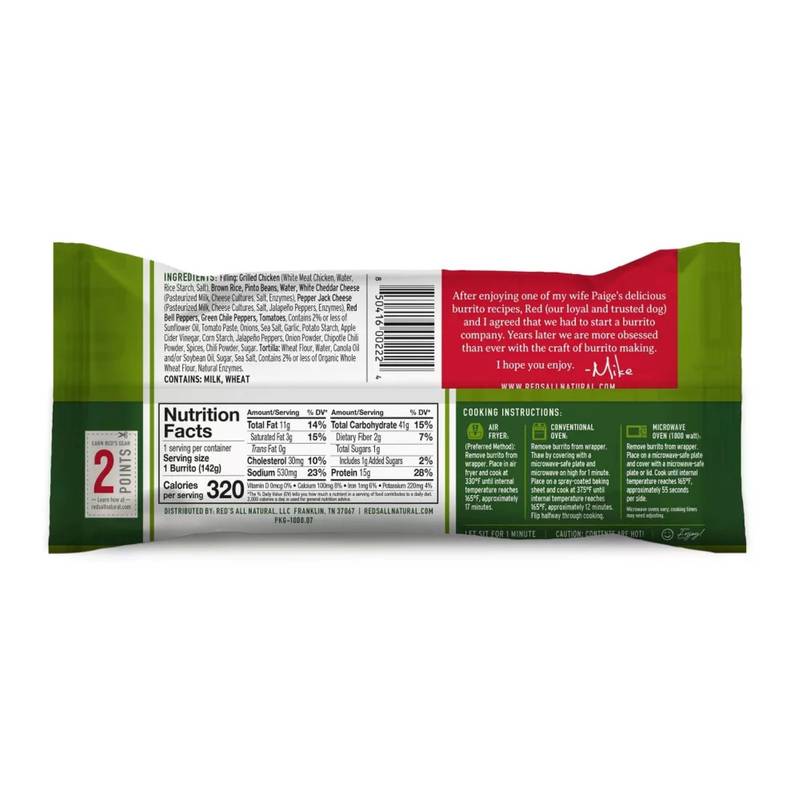 Red's Chicken and Cheese Burrito, 5oz