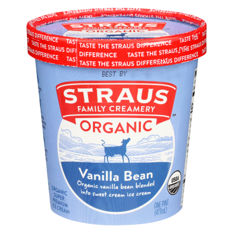 Straus Family Creamery Vanilla Bean Ice Cream Pint 16oz
