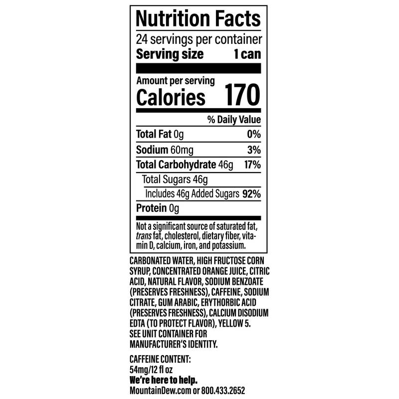 Mountain Dew 24pk 12oz Can