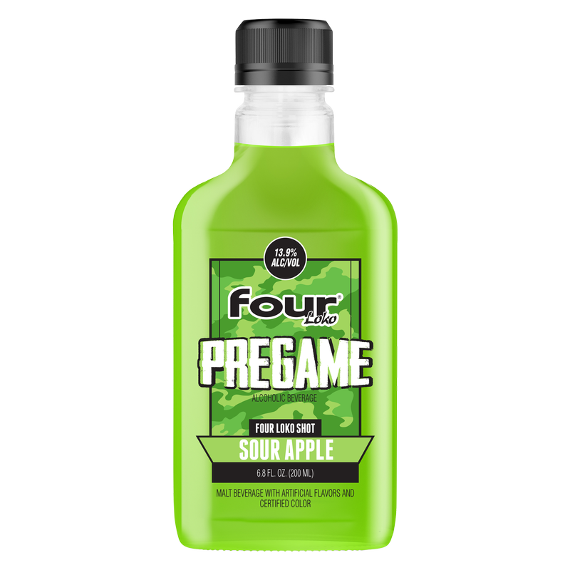 Four Loko Pregame Sour Apple Single 200ml Btl 13.9% ABV