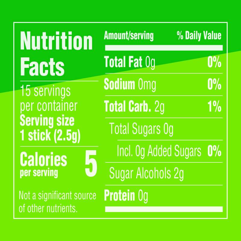 EXTRA Gum Spearmint Sugar Free Chewing Gum, Single Pack, 15 Stick