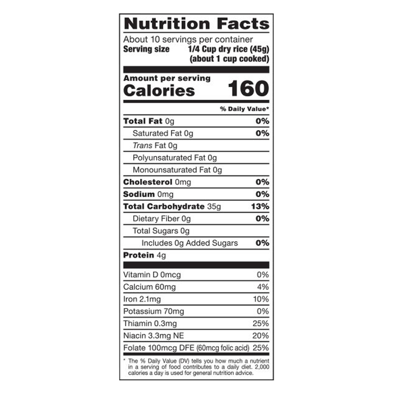 BEN'S ORIGINAL Converted Brand Enriched Long Grain White Rice Box 1lb