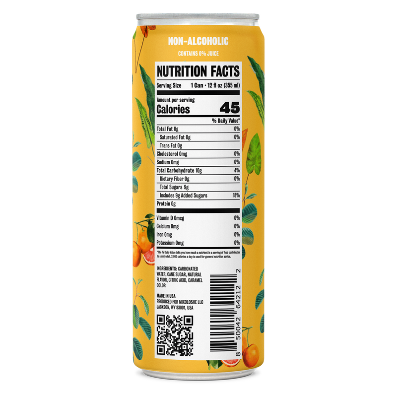 Mixoloshe Orange Old Fashioned Non-Alcoholic Cocktail 4pk 12oz Can