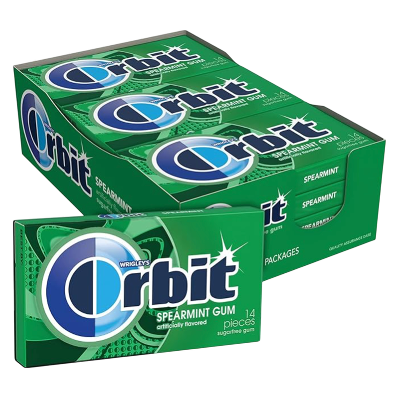 Orbit Spearmint Gum 14ct 12 CT