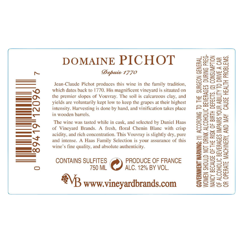 Domaine Pichot Vouvray 'Le Peu de la Moriette' 750ml