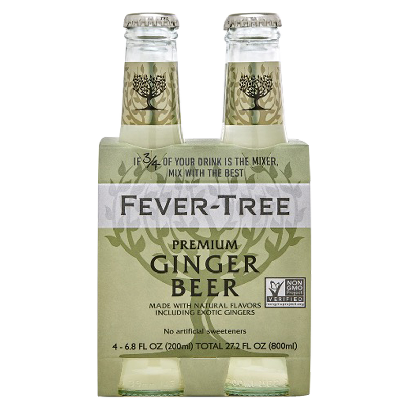 Fever-Tree Ginger Beer 4pk 200ml Glass Bottle