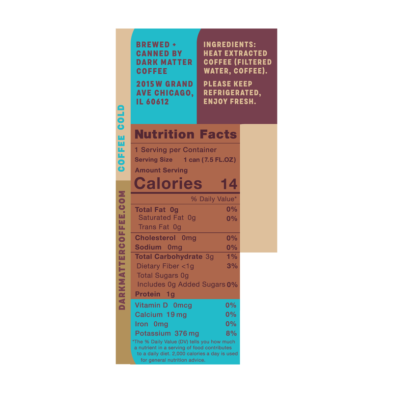 Dark Matter Coffee Chocolate City Coffee 7.05oz Can