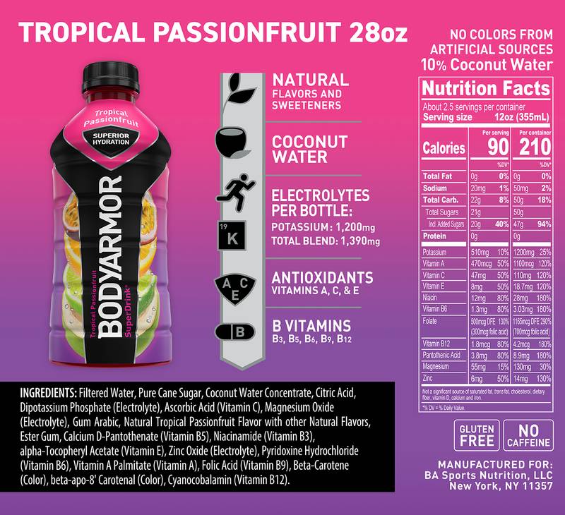 BODYARMOR Tropical Passionfruit 28oz Btl