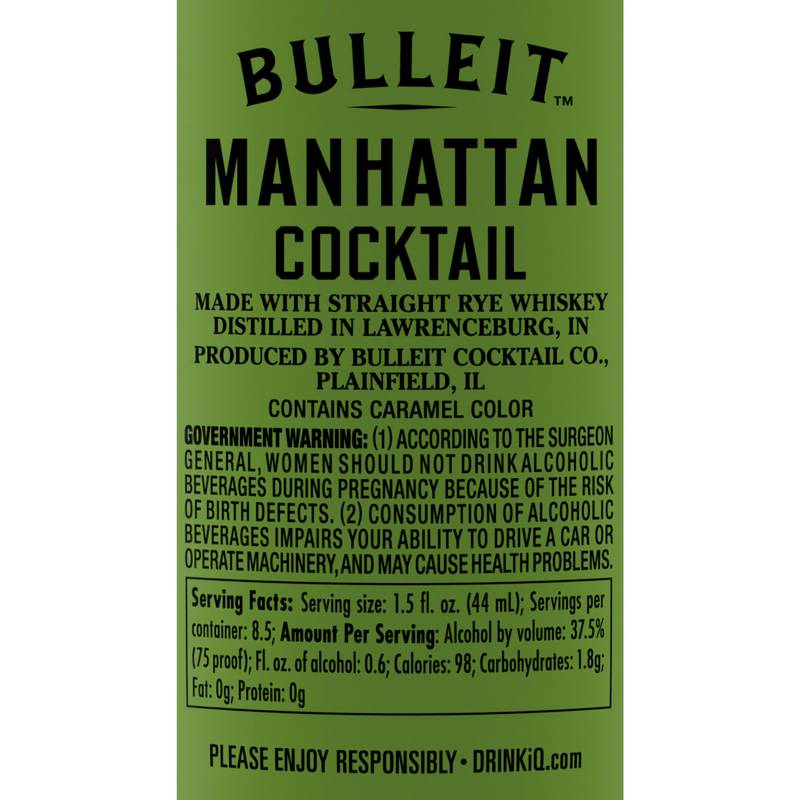 Bulleit Manhattan Cocktail 375ml