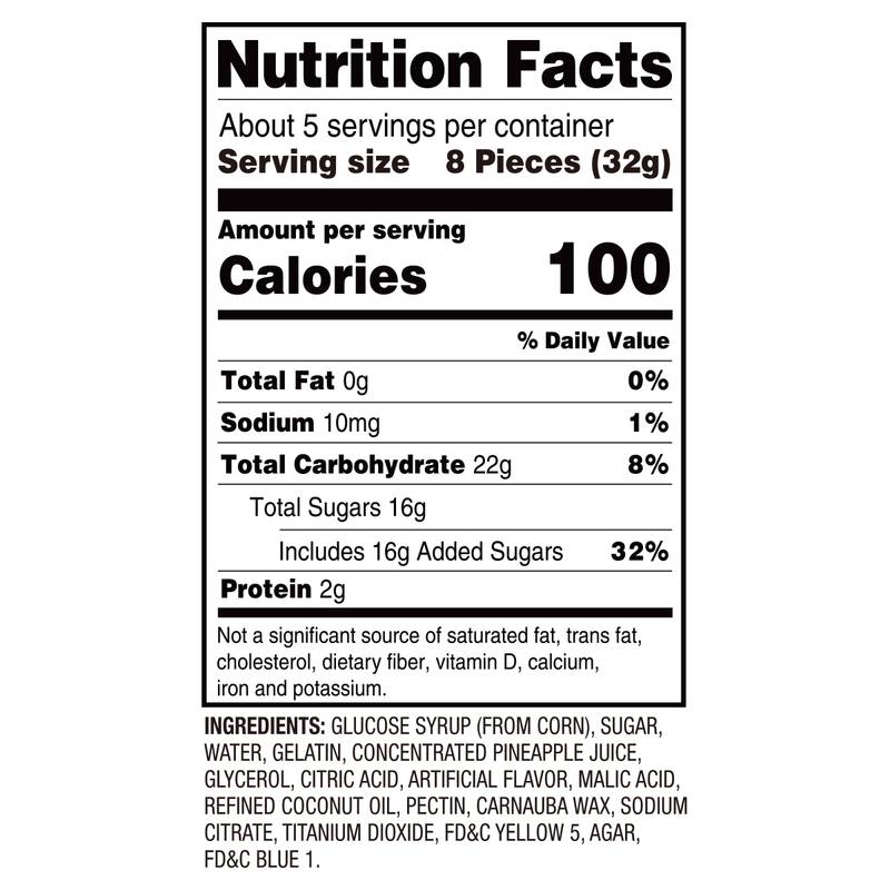 Amos 4D Pineapple Burst Gummy, 6 oz