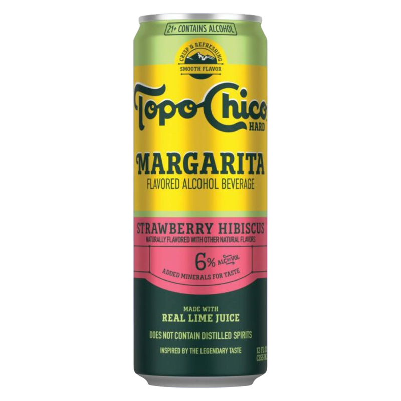 Topo Chico Strawberry Hibiscus Margarita 12oz Can 5% ABV