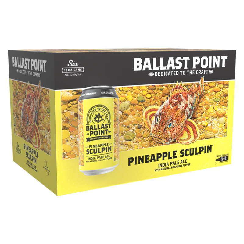 Ballast Point Brewing Co. Pineapple Sculpin IPA 6pk 12oz Can