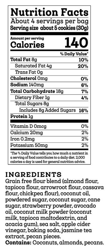 Siete Strawberries and Cream Cookie, 4.5oz