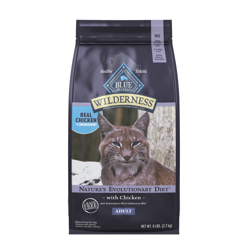 Blue Buffalo Wilderness Chicken Adult Dry Cat Food 6lb