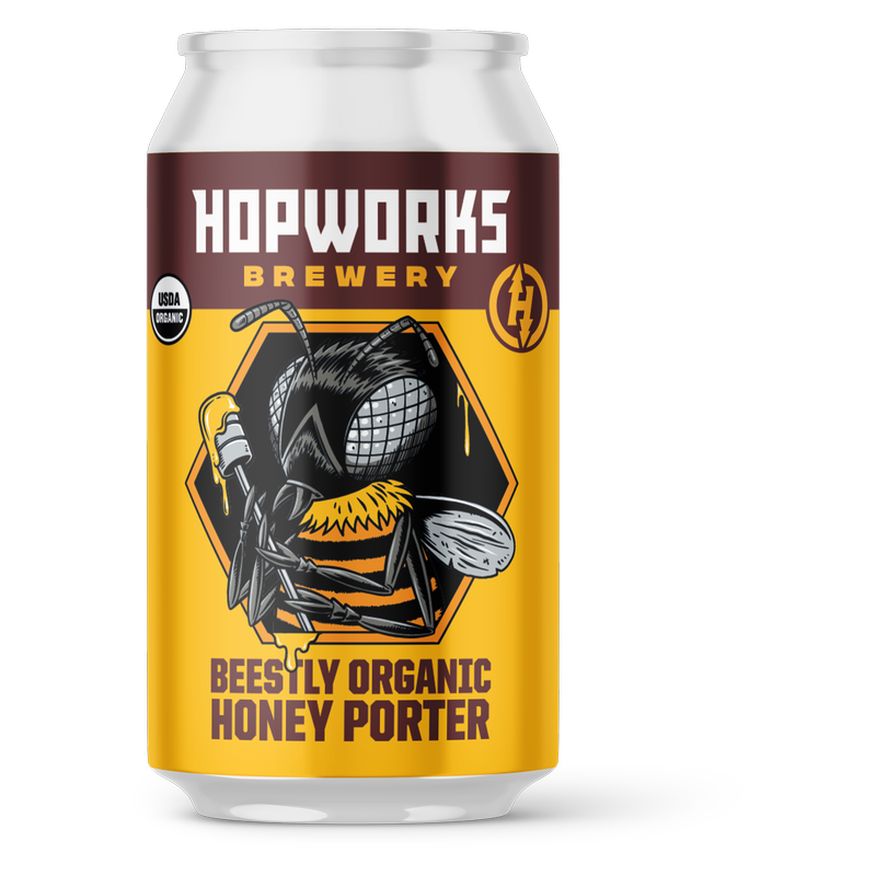 Hopworks Urban Brewery Beestly Honey Porter 6pk 12oz