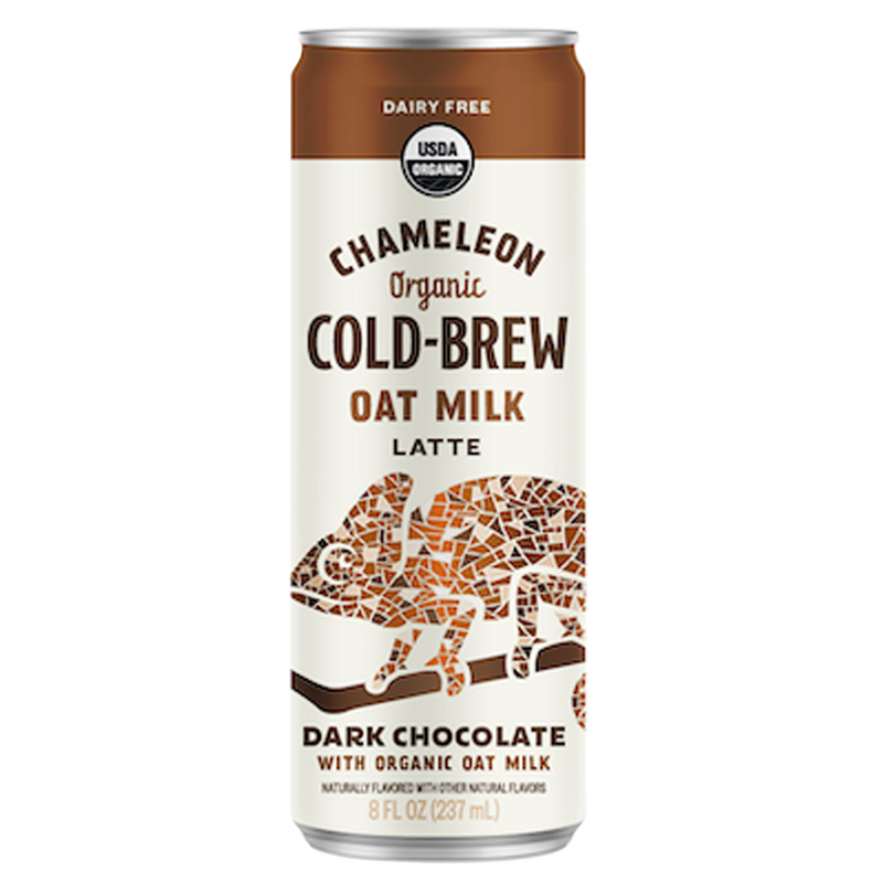Chameleon Organic Dark Chocolate Oat Milk Cold Brew Latte 8oz Can