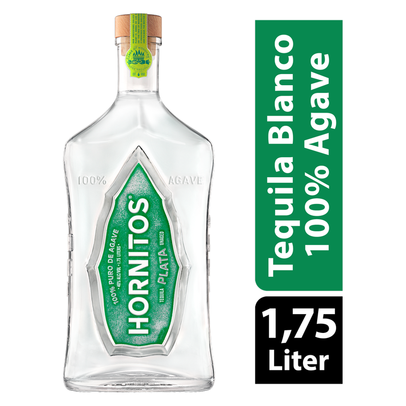 Hornitos Plata Tequila 1.75L (80 Proof)