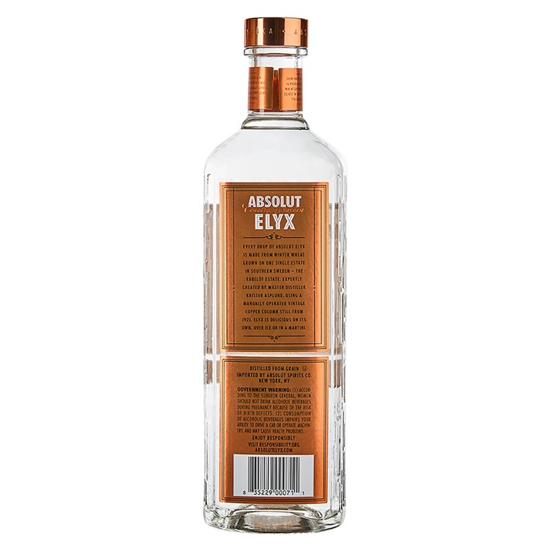 Absolut Elyx Vodka 750ml