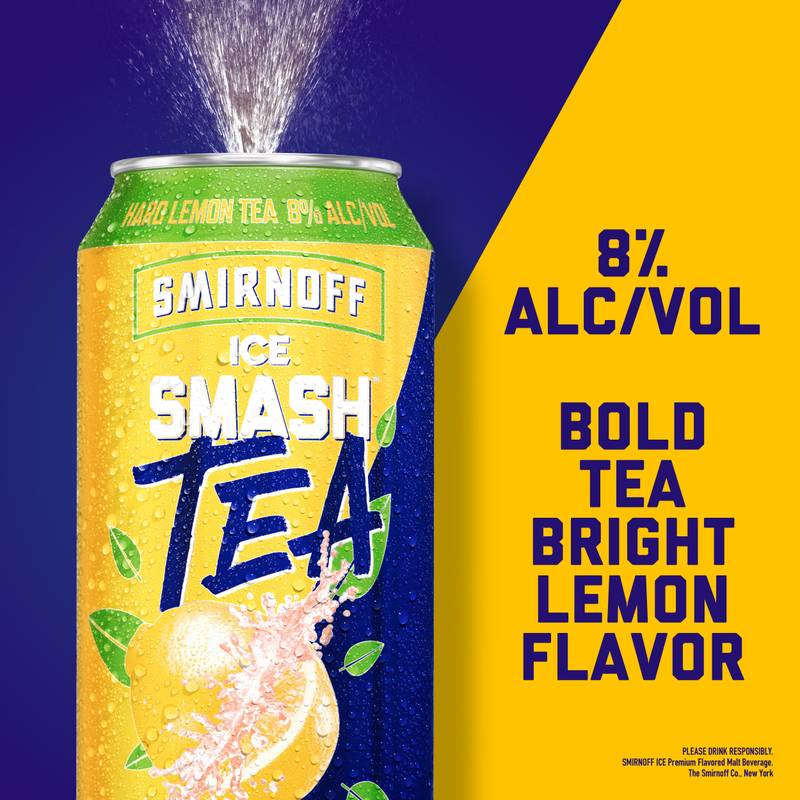 Smirnoff Smash Hard Lemon Tea 23.5oz Can