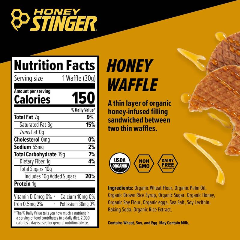 Honey Stinger Honey Energy Waffle, 6ct