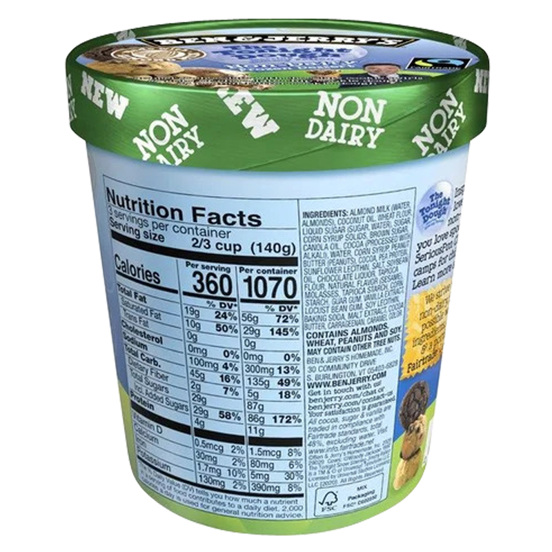 Ben & Jerry's Non-Dairy Tonight Dough Frozen Dessert 16oz