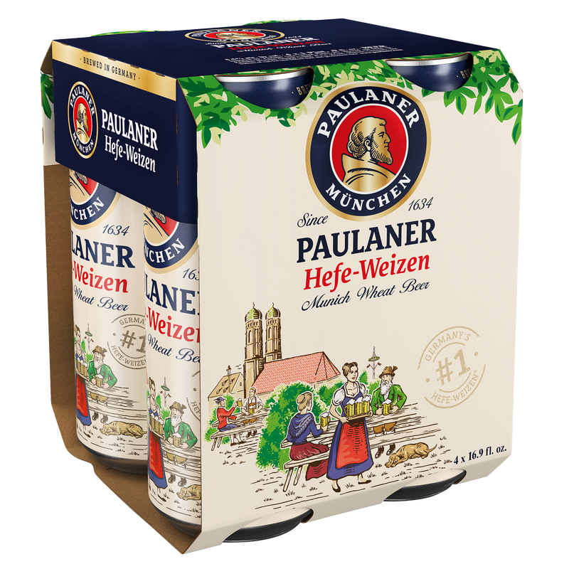Paulaner Hefe-weizen 4pk 16.9oz Can
