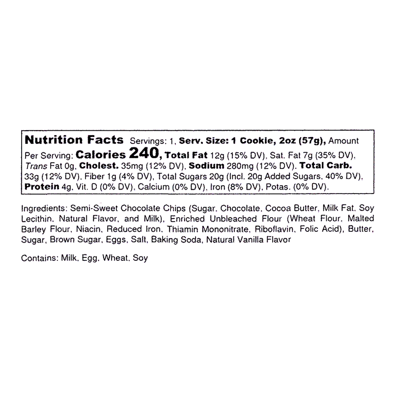 Famous 4th Street Cookie Company Chocolate Chip Cookies 6pk