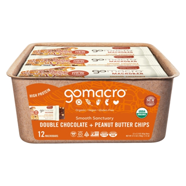 GoMacro Double Chocolate Peanut Butter Bar 12 Ct