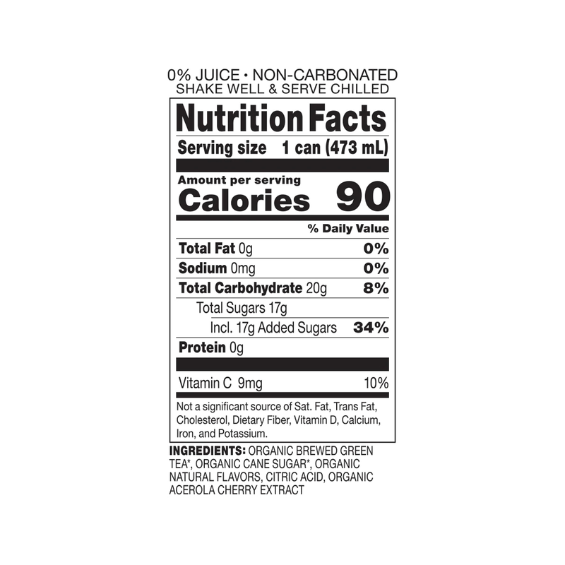 Steaz Peach Green Tea 16oz