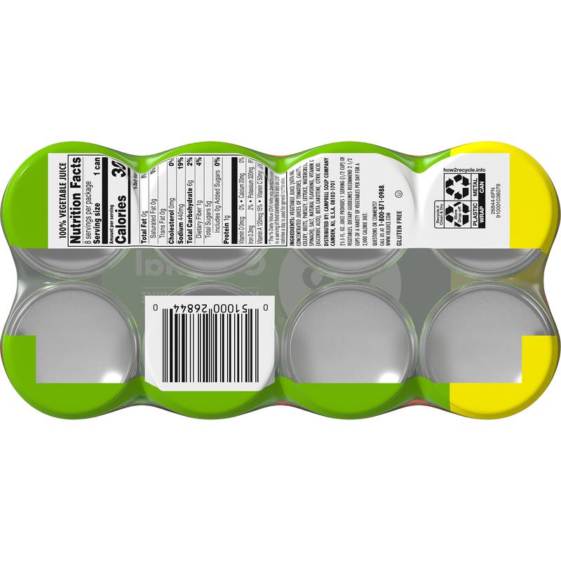 V8 100% Vegetable Juice 8pk 5.5oz Can