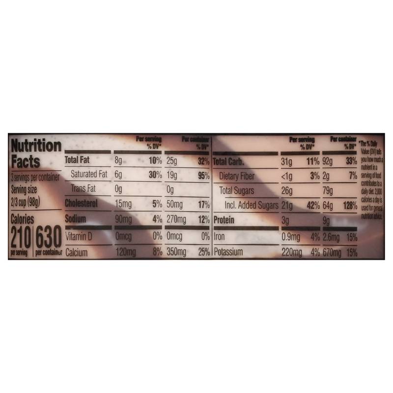 Blue Bunny Soft Chocolate Cookies and Cream Swirl Iced Frozen Dessert, 16 fl oz Pint