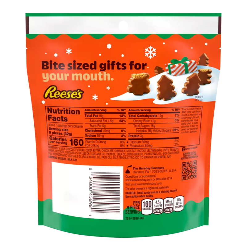Reese's Peanut Butter Unwrapped Mini Trees Pouch, 7.6 oz