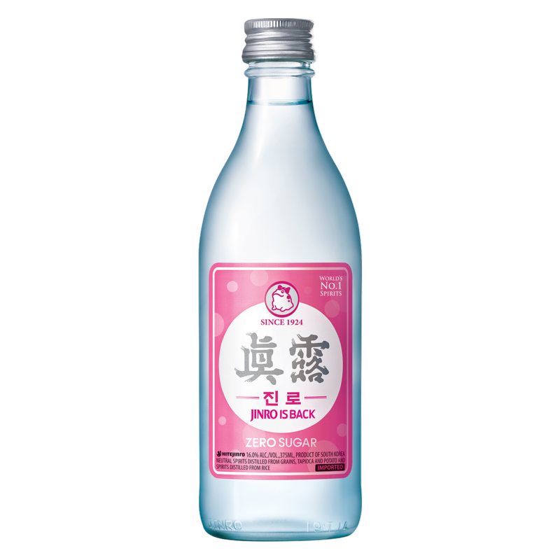 Jinro Is Back 0 Sugar Soju 375ml
