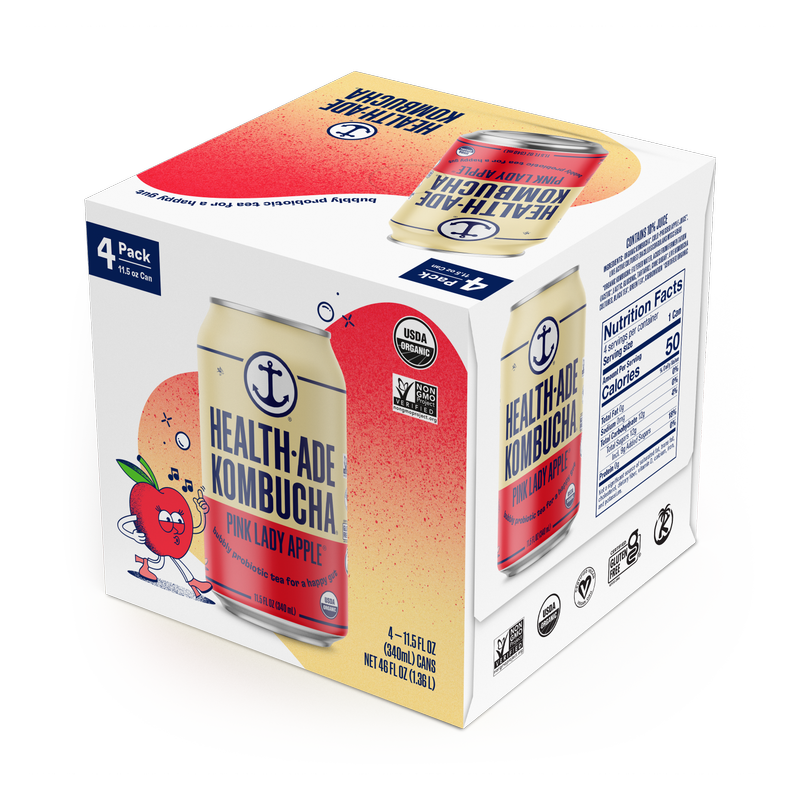 Health-Ade Pink Lady Apple 4pk 11.5oz Can