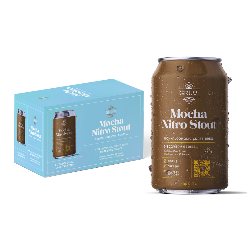 Gruvi Nitro Stout Non-Alcoholic 6pk 12oz