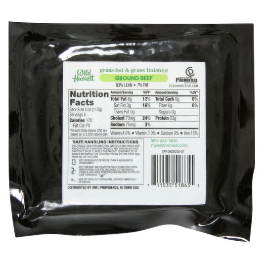 Grass Fed Ground Beef 93/7 - 1lb