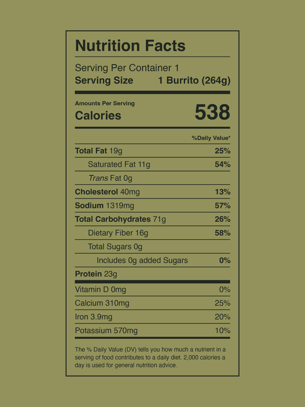 Bad Hambres Spicy Verde Frozen Bean and Cheese Burrito, 9.3 oz