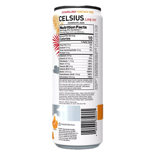 CELSIUS Sparkling Fantasy Vibe Energy Drink 12oz Can