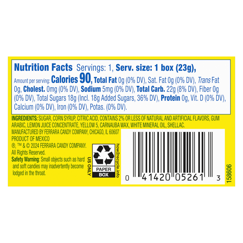 Lemonhead Small Box 0.8oz