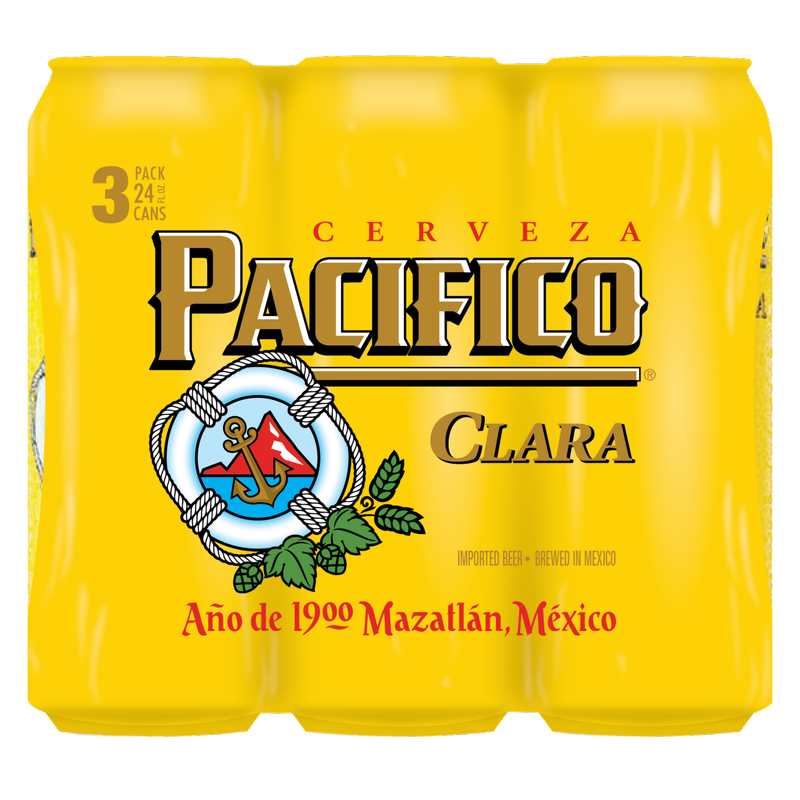 Pacifico 3pk 24oz Can 4.4% ABV