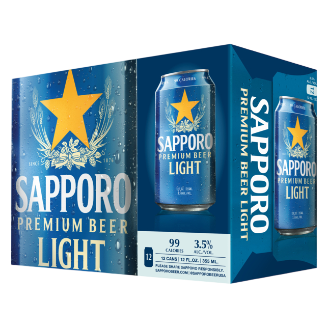 Sapporo Light 12pk 12oz Can