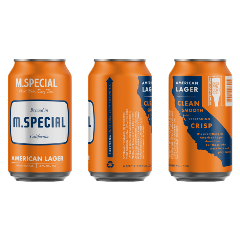 M. Special Brew Co. American Lager 6pk 12oz Can