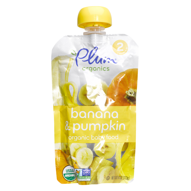 Plum Organics Banana & Pumpkin Baby Food 4oz