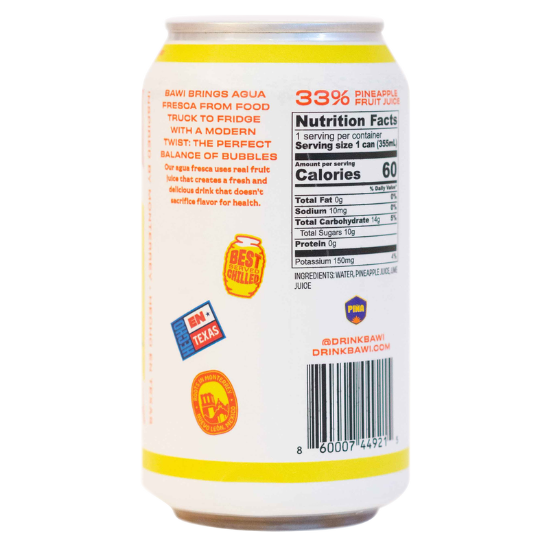 Bawi La Piña Agua Fresca 12oz Can
