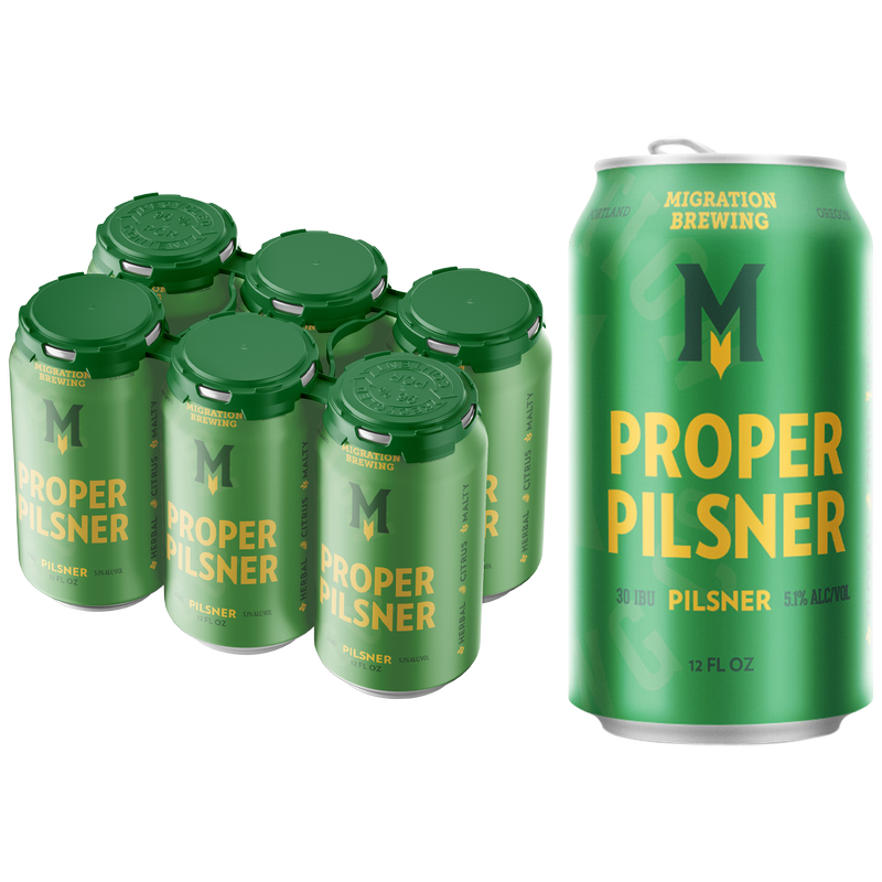 Migration Brewing Proper Pilsner 6pk 12oz Can 5.1% ABV