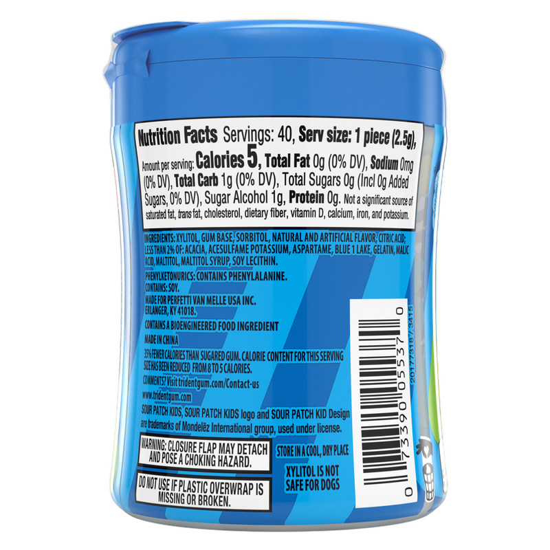 Trident Vibes Sour Patch Kids Blue Raspberry
